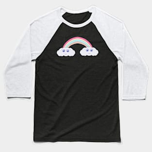 Cute rainbow clouds Baseball T-Shirt